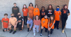 Students Outside with Spirit